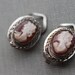 Antique Carved Cameo Earrings