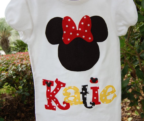 Items similar to Custom Personalized Minnie Mouse Inspired Shirt or ...