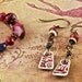 SALE Pink Crazy Lace Ceramic Earrings