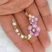 Vintage Purple Rhinestone and Faux Pearl Horseshoe Brooch