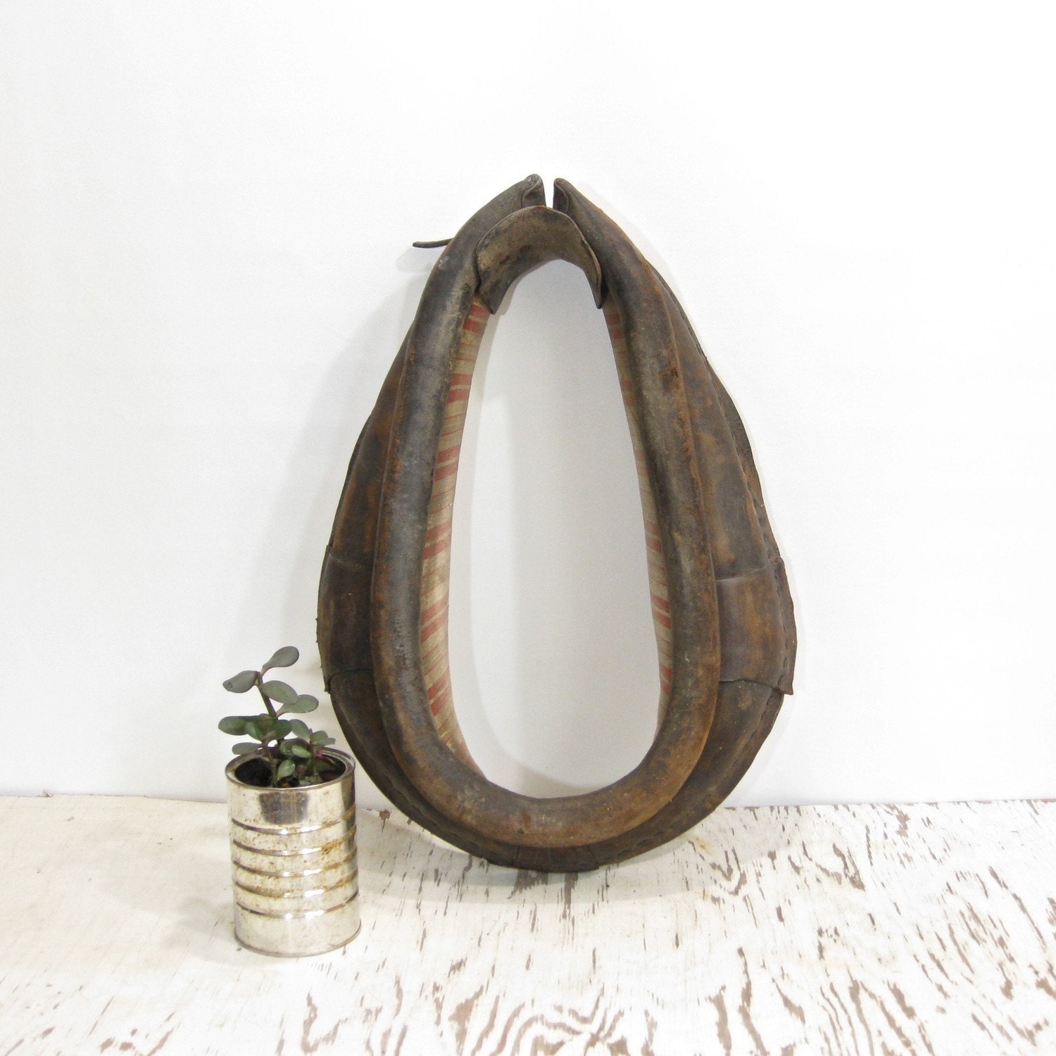 antique leather horse collar