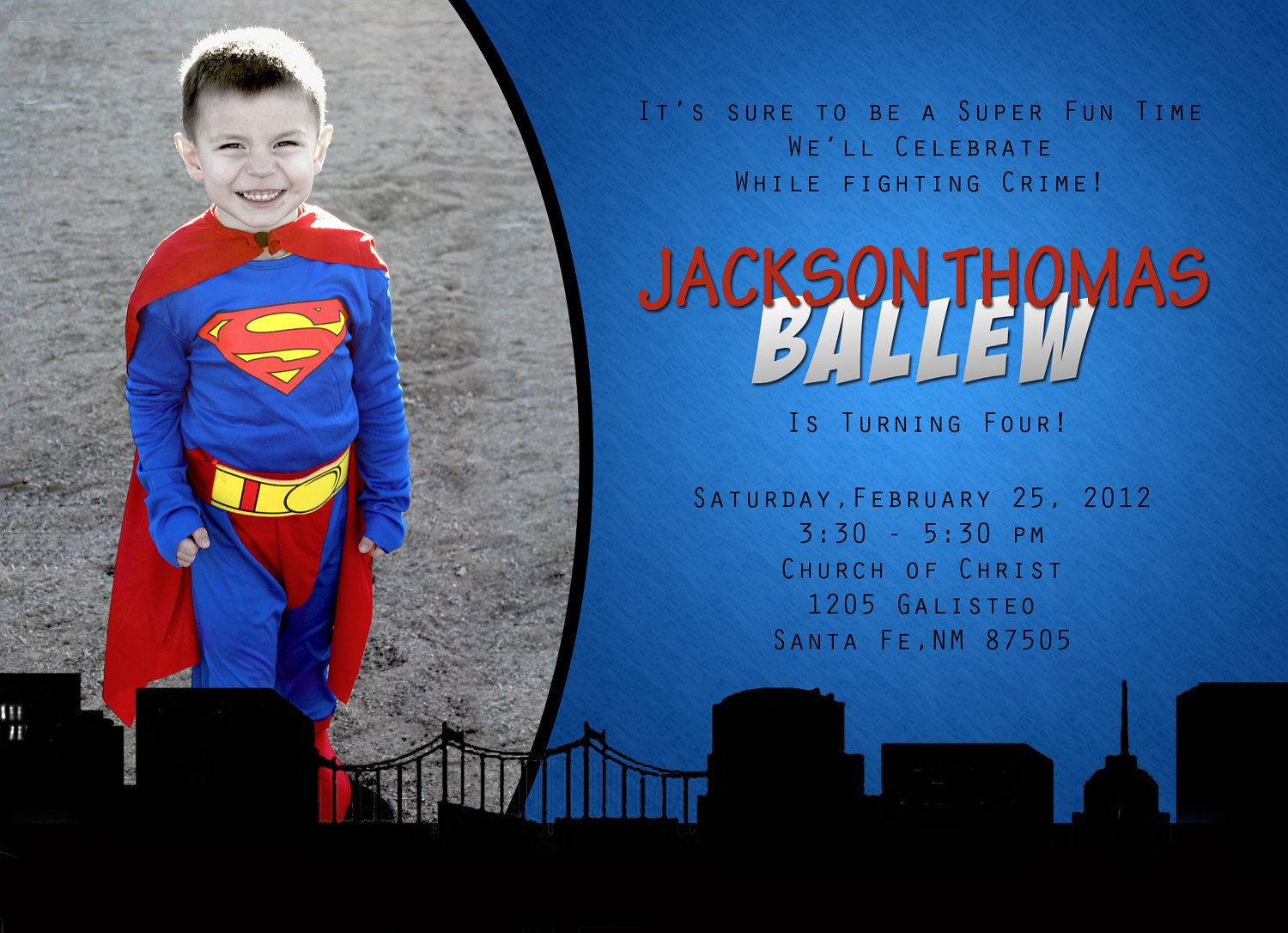 Superman Birthday Invitations 9