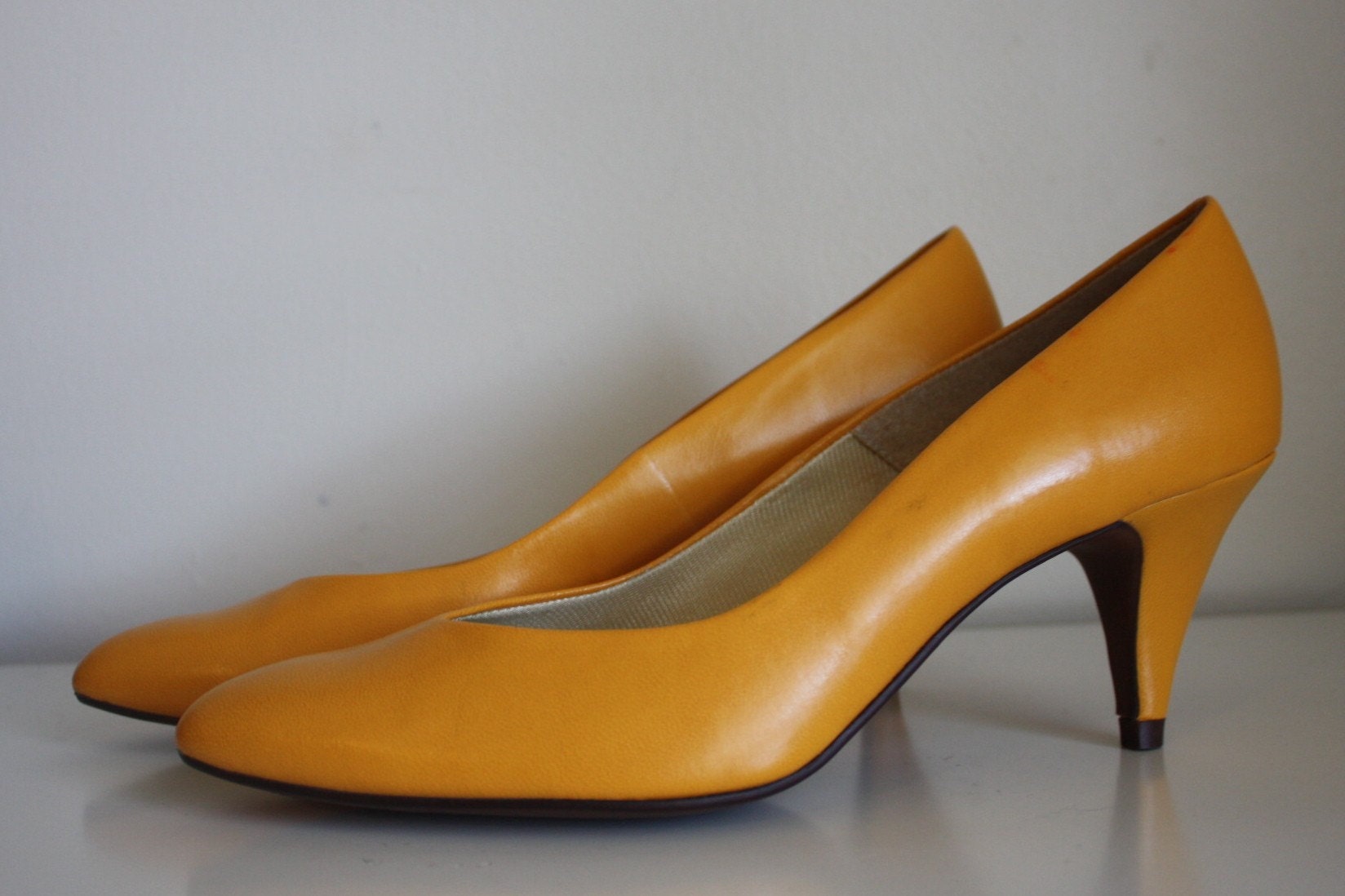 mustard colored heels