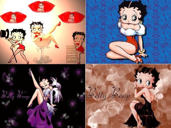Lot Of 12 Betty Boop II Fabric Panel Quilt Squares