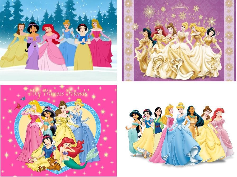 Lot Of 12 Disney Princess Fabric Panel by CraftyDesignNBargain