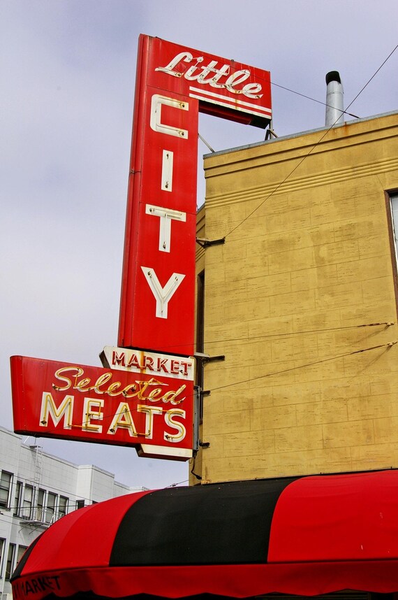 Items similar to San Francisco Photograph Little City Meats Original