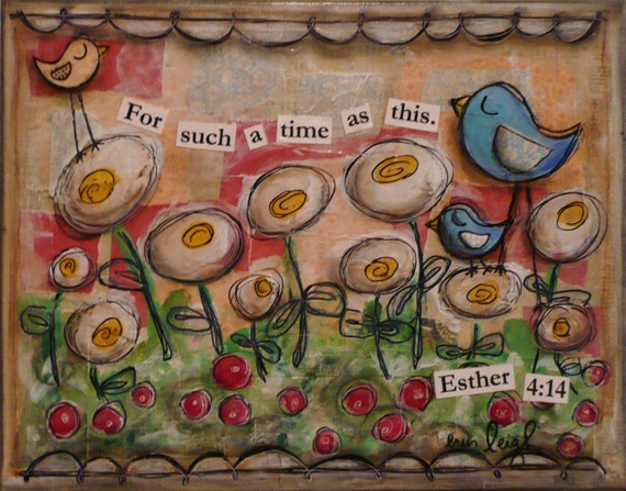 Scripture Art FOR SUCH A TIME AS THIS Esther 4.14 8x10