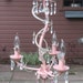 Whimsical Pink Blush Flower& Vine Chandelier FREE SHIPPING Reserved for Rebecca