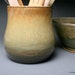 Ceramic Kitchen Utensil Holder Warm Tones Hand Thrown Stoneware