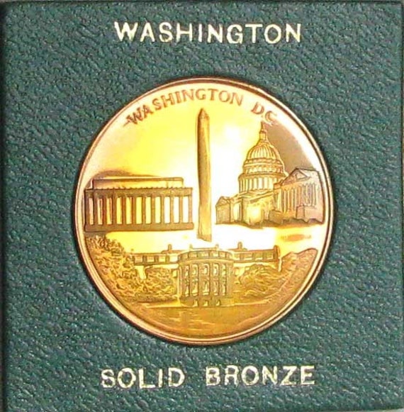 Solid bronze medal of Washington DC REDUCED