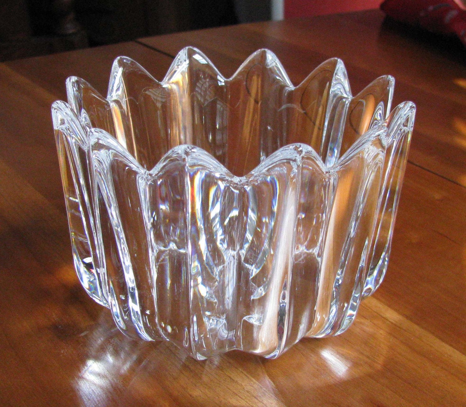 Orrefors Fleur crystal bowl