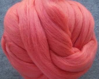 Wool Roving, Merino Roving, Roving, Felting Wool, Spinning Wool, Begonia Merino Wool Roving -8oz