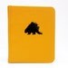 address book - yellow leather - porcupine
