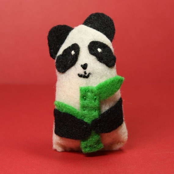 Items similar to Catnip Cat Toy - Panda holding bamboo on Etsy