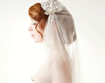 Wedding Veil, Bridal Veil, Juliet Cap Veil, Lace Veil, Chapel Length, Cathedral Veil, Juliet Cap, Beaded Veil, Long Veil - Touch of Love