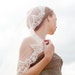 Wedding hair accessory, Mantilla Bridal Veil, Scalloped Lace - Eternity - 40" - Made to Order