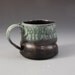 Large Wide Mug - Teal Green, Black