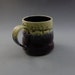 Large Wide Mug Eggplant Purple and Fern Green handmade porcelain by Mark Hudak