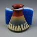 Cinnamon Brown Fern Green Blue Sponge Holder Handmade Porcelain by Mark Hudak