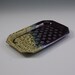 Handmade Porcelain Pottery Textured Tray Eggplant Purple Fern Green Handmade -Porcelain by Mark Hudak
