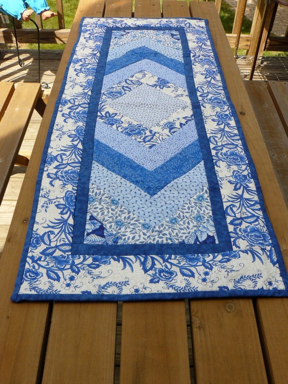 Blue Braid Table Runner