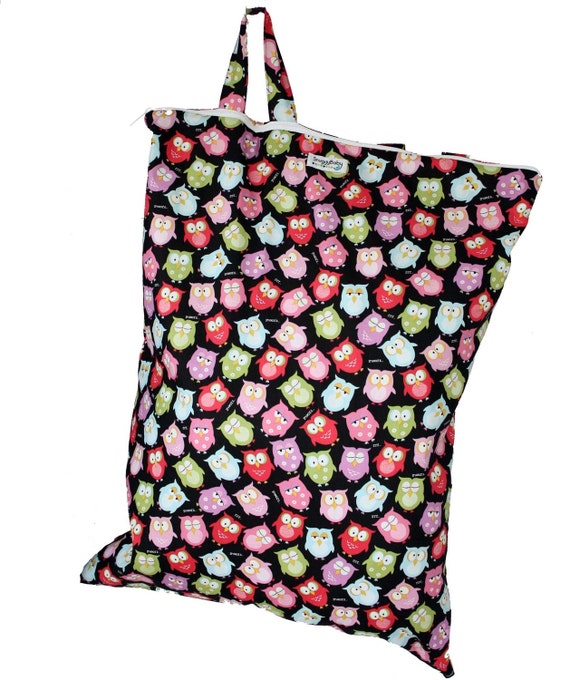 XL Hanging Diaper Pail Laundry Bag Wet Bag Night Owls FAST