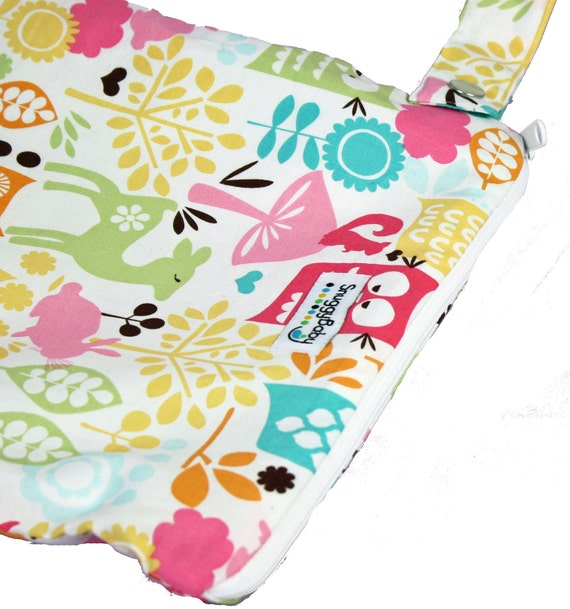 Wet Bag with Waterproof Lining and Zipper Opening Woodland