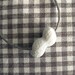 Porcelain Peanut Necklace on Gray Cotton Cord