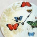 ON SALE! Butterfly Wall Clock - Unique Wall Clock - Porcelain Plate Clock - Kitchen Clock - Wall Decor - Home Decor No. 632 (8-3/4 inches)