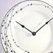 Wall Clock - Silver and White Bird on a Vine Porcelaine Plate Wall Clock No. 798 (11 inches)