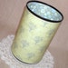 Green and Blue Botanical and Funky Circles Decorative Can Pencil Holder No. 168