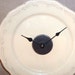 Wall Clock - Cream and Pewter Ceramic Plate Wall Clock No. 858 (8-1/2 inches)