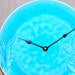 10-1/2 Inch Wall Clock - Turquoise Crackle Glazed Ceramic Plate Clock - Home Decor - Housewares No. 860