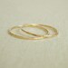 Two Threads of Gold - Rose or Yellow - Wavy or Straight - Tiny Stacking Rings - Delicate Jewelry