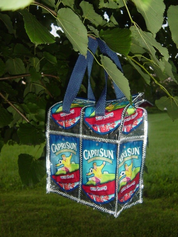 Recycled Juice Box Lunch Bag by REbaggingIT on Etsy