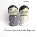 Custom Zombie Wedding Cake Toppers/ Keepsakes