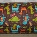 MONOGRAMMED Children THICK COMFY Nap Mat PreSchool Dino Dudes w/Attached Cuddle Double Sided Minky Blanket Pillow