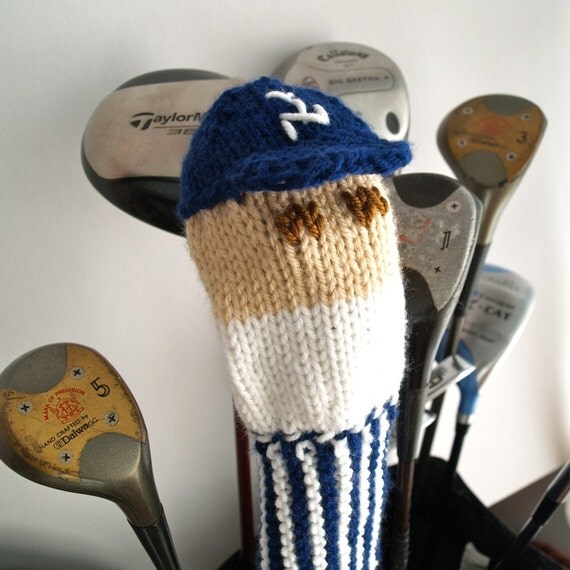 New York Yankees Golf Club Cover by TraceyKnits on Etsy
