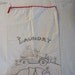 Vintage Embroidered Laundry Bag, from the 1930"s