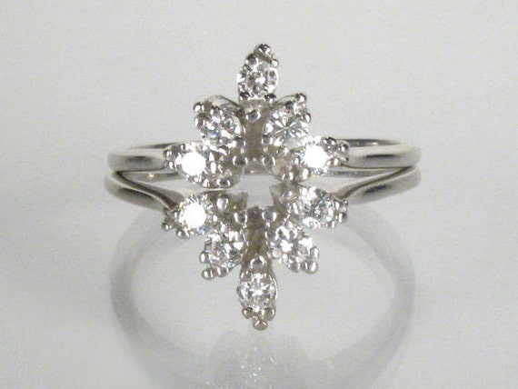 Diamond Engagement Ring Jacket - 2 Piece Set - 0.40 Carats Total ...