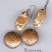 Leopard Skin Jasper Earrings with Hand Stamped Copper Discs