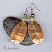 Hammered Copper Earrings with Bronze Pearls and Green Jade - Earthy Rustic Jewelry - Handmade Tribal Copper Jewelry