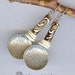 SALE - Handmade Sterling Silver Earrings w- African Bone & Ostrich Egg Shell Beads - Tribal Jewelry - African Earrings - Sale Jewelry