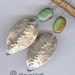 Turquoise Earrings -Turquoise Silver Earrings with Hammered Organic Texture - Oxidized Sterling Silver Earrings - Artisan Metalwork Jewelry