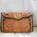 Vintage 1970s Hand Tooled Purse / Clutch Hand Tooled Bag