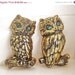 50% OFF vintage gold owls wall hanging - SALE