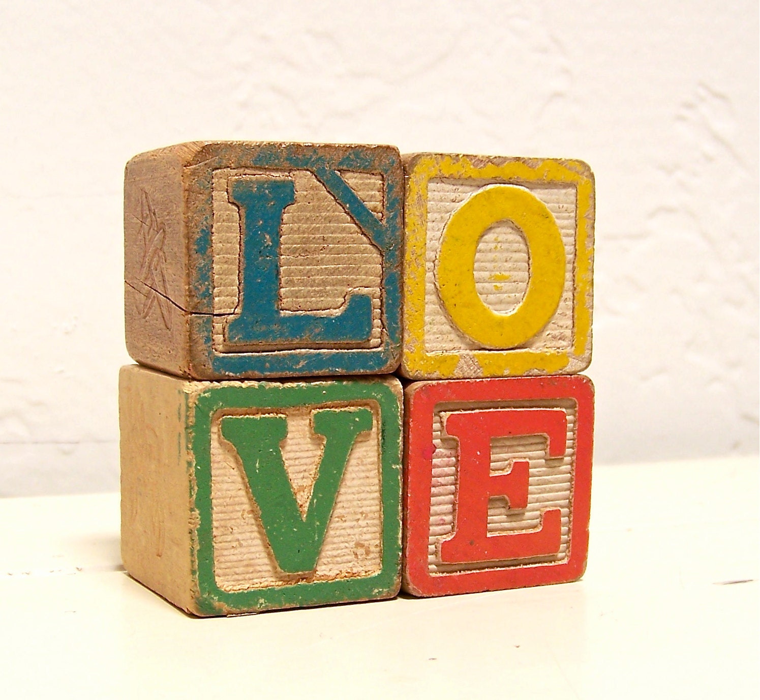 old letter blocks