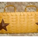 Long Primitive Mustard Color Basket/Handles