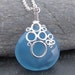 Blue Chalcedony necklace in white gold (N100)