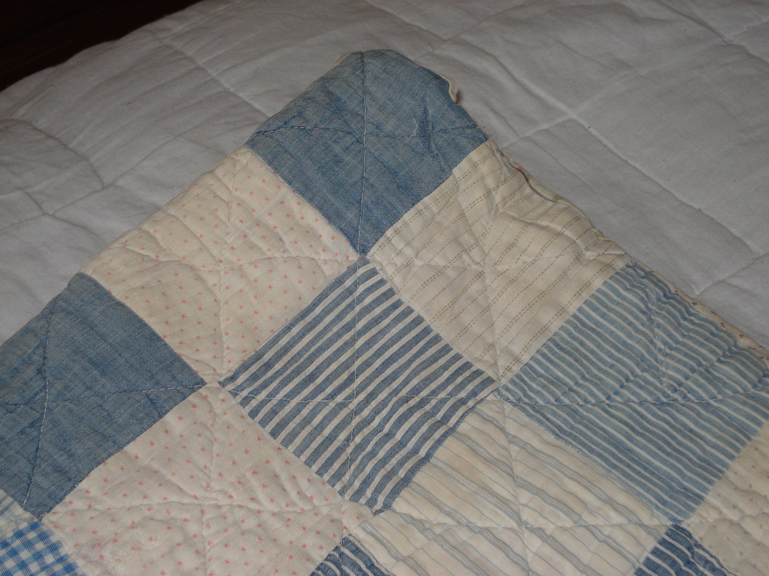 vintage-antique-lap-quilt-blue-striped-ticking-fabrics